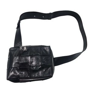 Bottega Veneta Instructor Leather Cassette Sling Bag Black